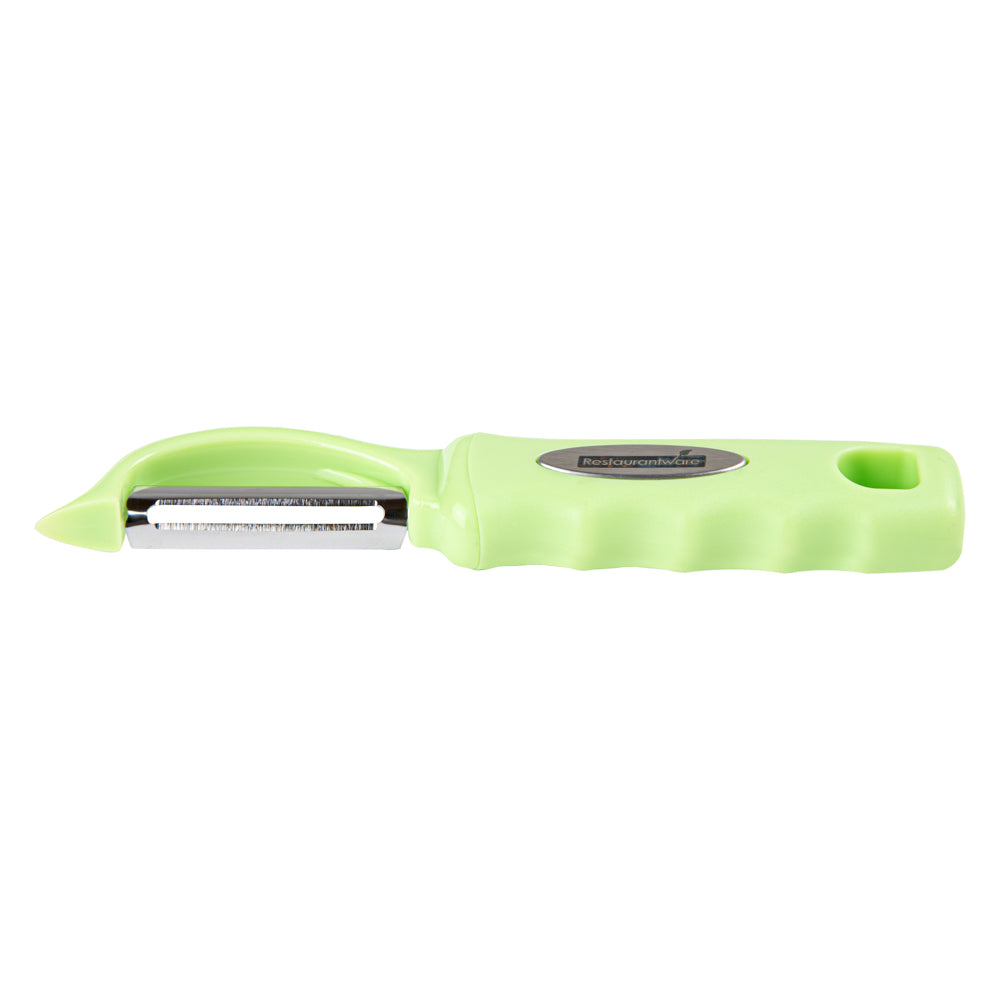 Comfy Grip Green Stainless Steel Vegetable Peeler - 7 1/2" - 1 count box