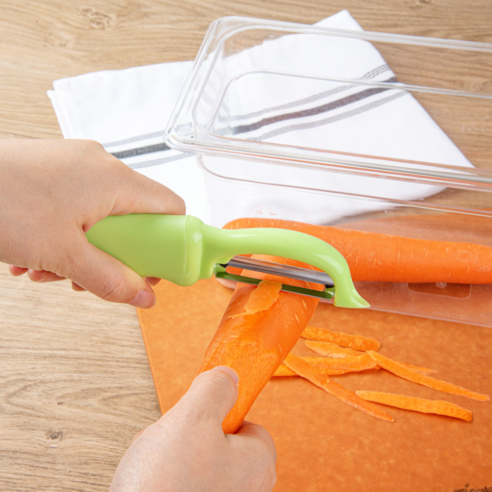 Comfy Grip Green Stainless Steel Vegetable Peeler - 7 1/2" - 1 count box