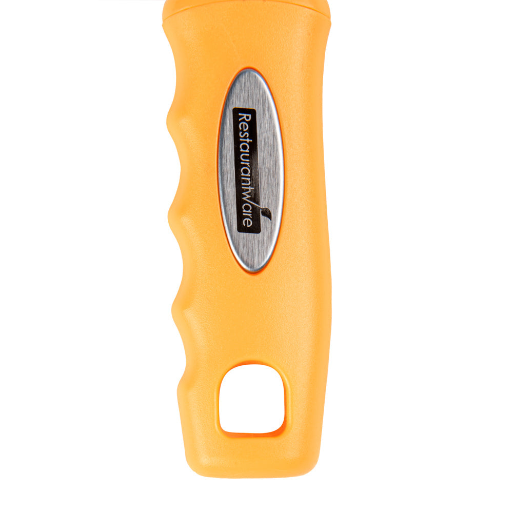 Comfy Grip Tangerine Orange Stainless Steel Vegetable Peeler - 7 1/2" - 1 count box