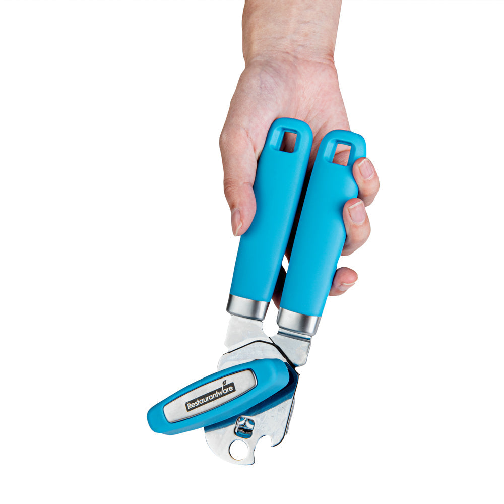 Comfy Grip Blue Stainless Steel Can Opener - 7 3/4" x 2" x 2" - 1 count box