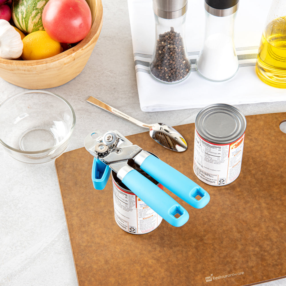 Comfy Grip Blue Stainless Steel Can Opener - 7 3/4" x 2" x 2" - 1 count box