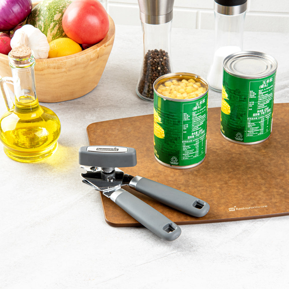 Comfy Grip Gray Stainless Steel Can Opener - 7 3/4" x 2" x 2" - 1 count box