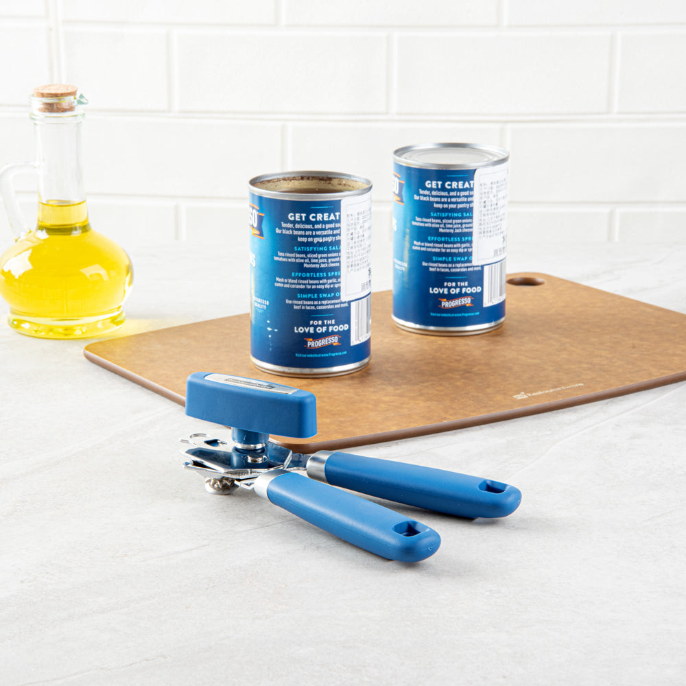 Comfy Grip Midnight Blue Stainless Steel Can Opener - 7 3/4" x 2" x 2 1/4" - 1 count box