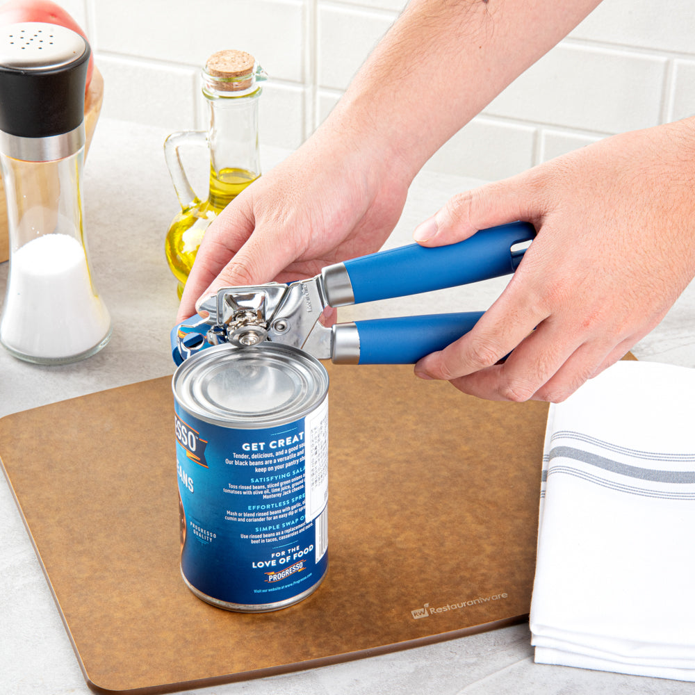 Comfy Grip Midnight Blue Stainless Steel Can Opener - 7 3/4" x 2" x 2 1/4" - 1 count box