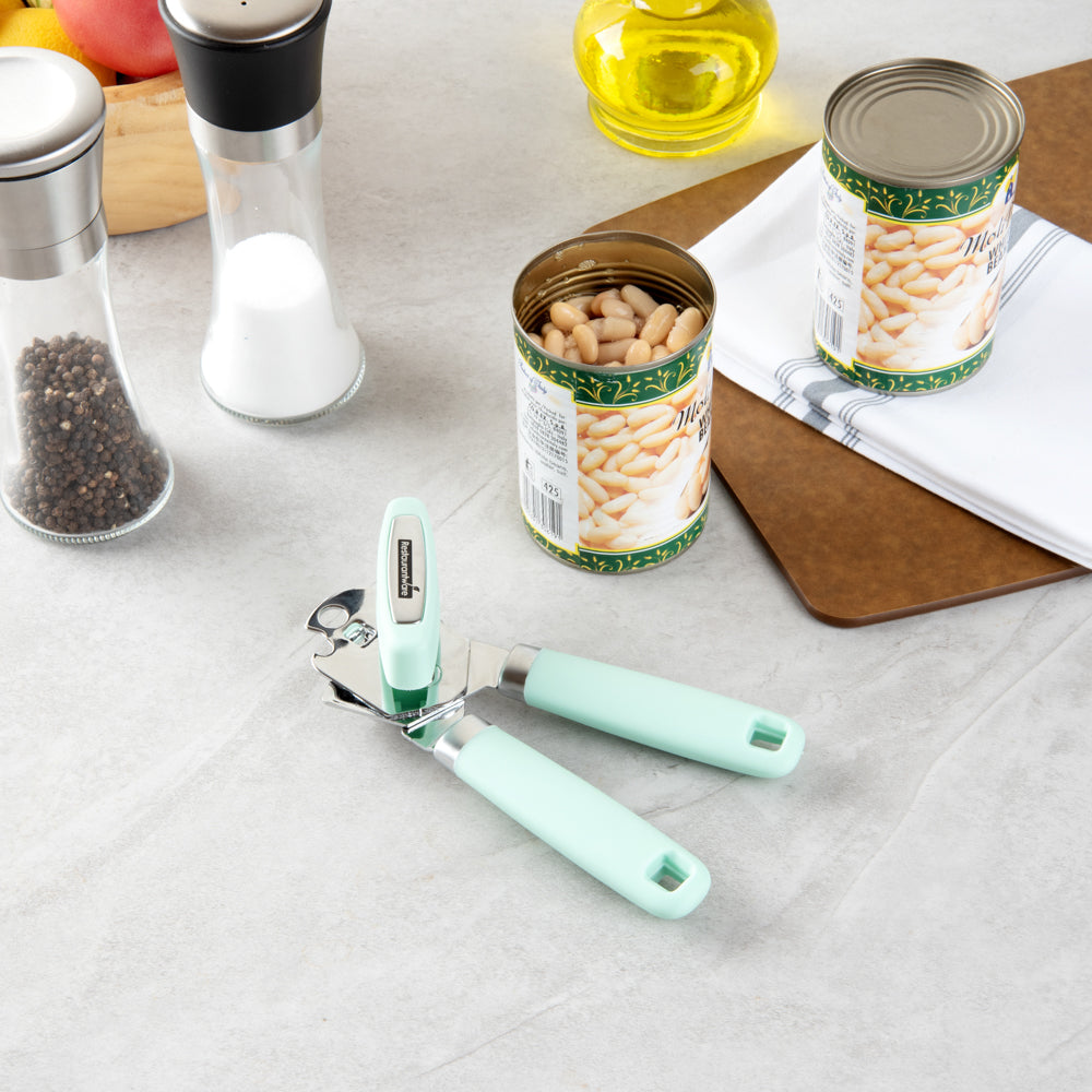 Comfy Grip Mint Green Stainless Steel Can Opener - 7 3/4" x 2" x 2 1/4" - 1 count box