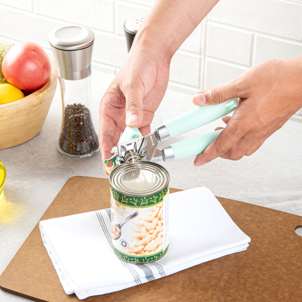 Comfy Grip Mint Green Stainless Steel Can Opener - 7 3/4" x 2" x 2 1/4" - 1 count box