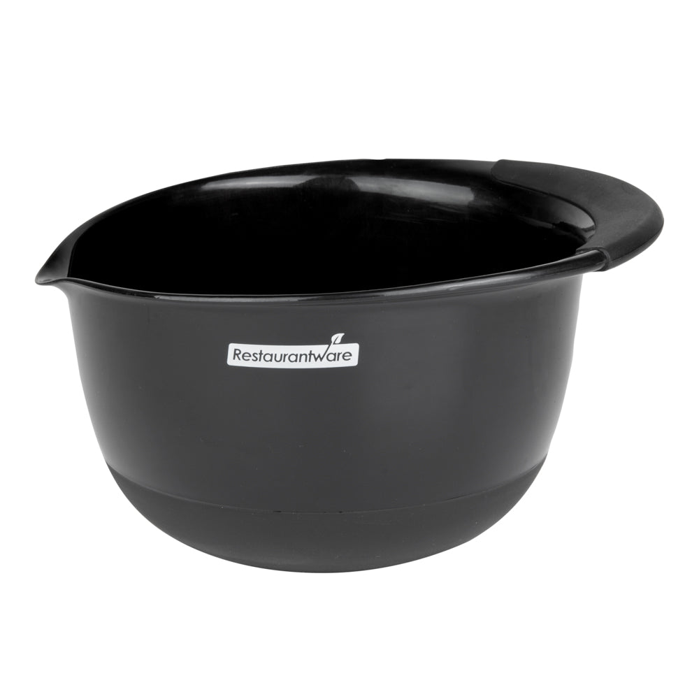 Comfy Grip Black Plastic 3-Piece Mixing Bowl Set - with Pour Spout - 1 count box