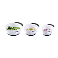 Comfy Grip White Plastic 3-Piece Mixing Bowl Set - with Pour Spout - 1 count box