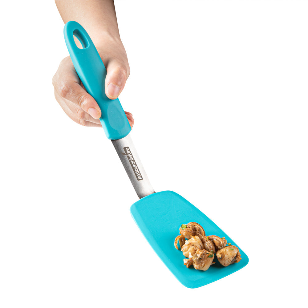 Comfy Grip Turquoise Silicone 2-Piece Solid Turner Set - 1 count box