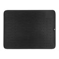 Comfy Grip Rectangle Black Silicone Dish Drying Mat - 15 3/4" x 11 3/4" - 1 count box