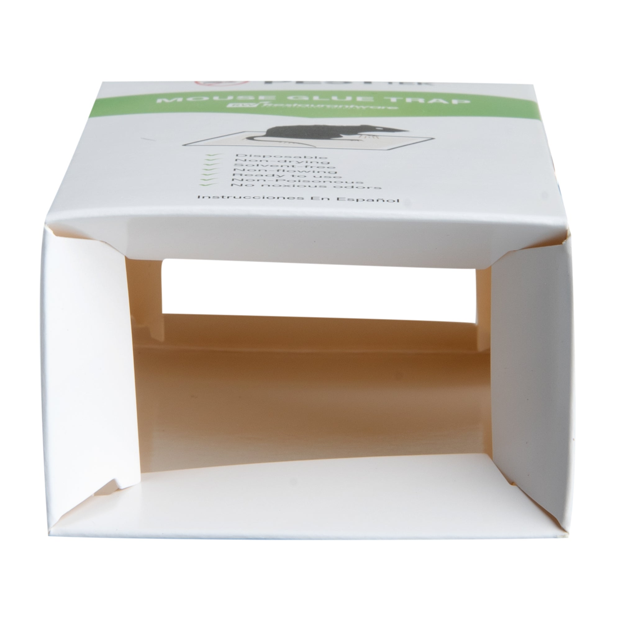 Pest Tek Paper Mouse Glue Trap - Covered, Set of 3 - 6" x 3" x 2" - 1 count box