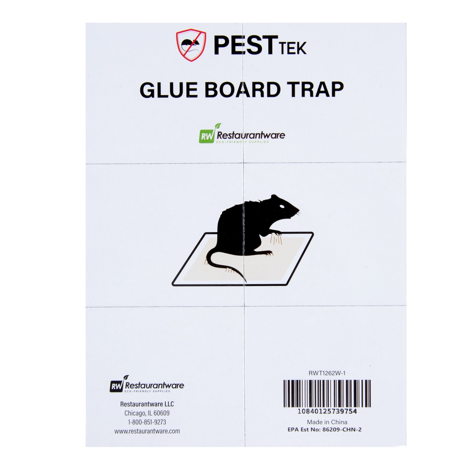 Pest Tek Paper Glue Board Trap - for Rat, Mouse, Snake and Roach - 8 1/2" x 6 1/2" x 1/2" - 1 count box