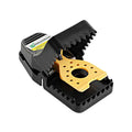 Pest Tek Black Plastic Mouse Trap - Interlocking Teeth, Open Top, Reusable - 4 1/2" x 2" x 2 1/4" - 6 count box