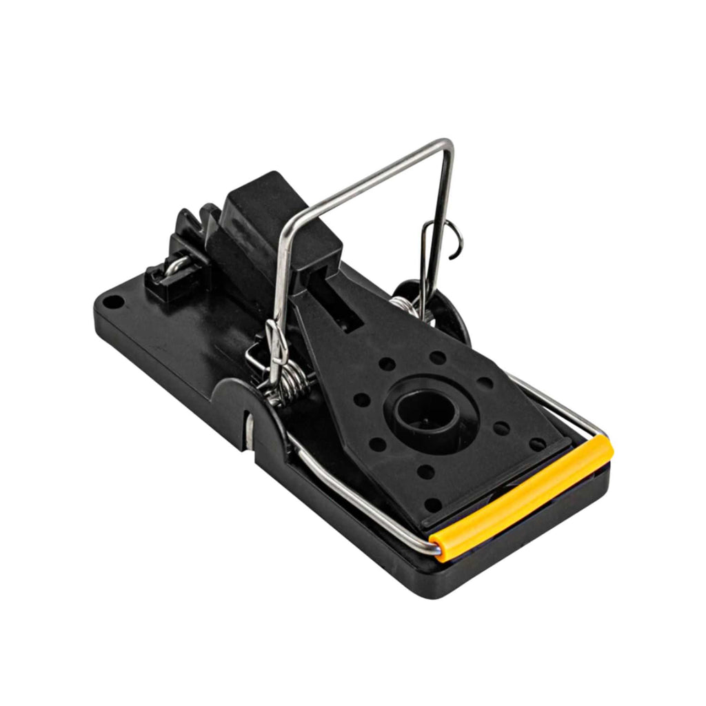 Pest Tek Black Plastic Mouse Trap - Kill Bar, Reusable - 3 3/4" x 1 3/4" x 2 1/4" - 2 count box