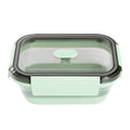 Fresh Hero 27 oz Green Plastic Airtight Food Storage Container - with Vented Lid, Collapsible - 7 1/4" x 5 1/2" x 2 3/4" - 1 count box