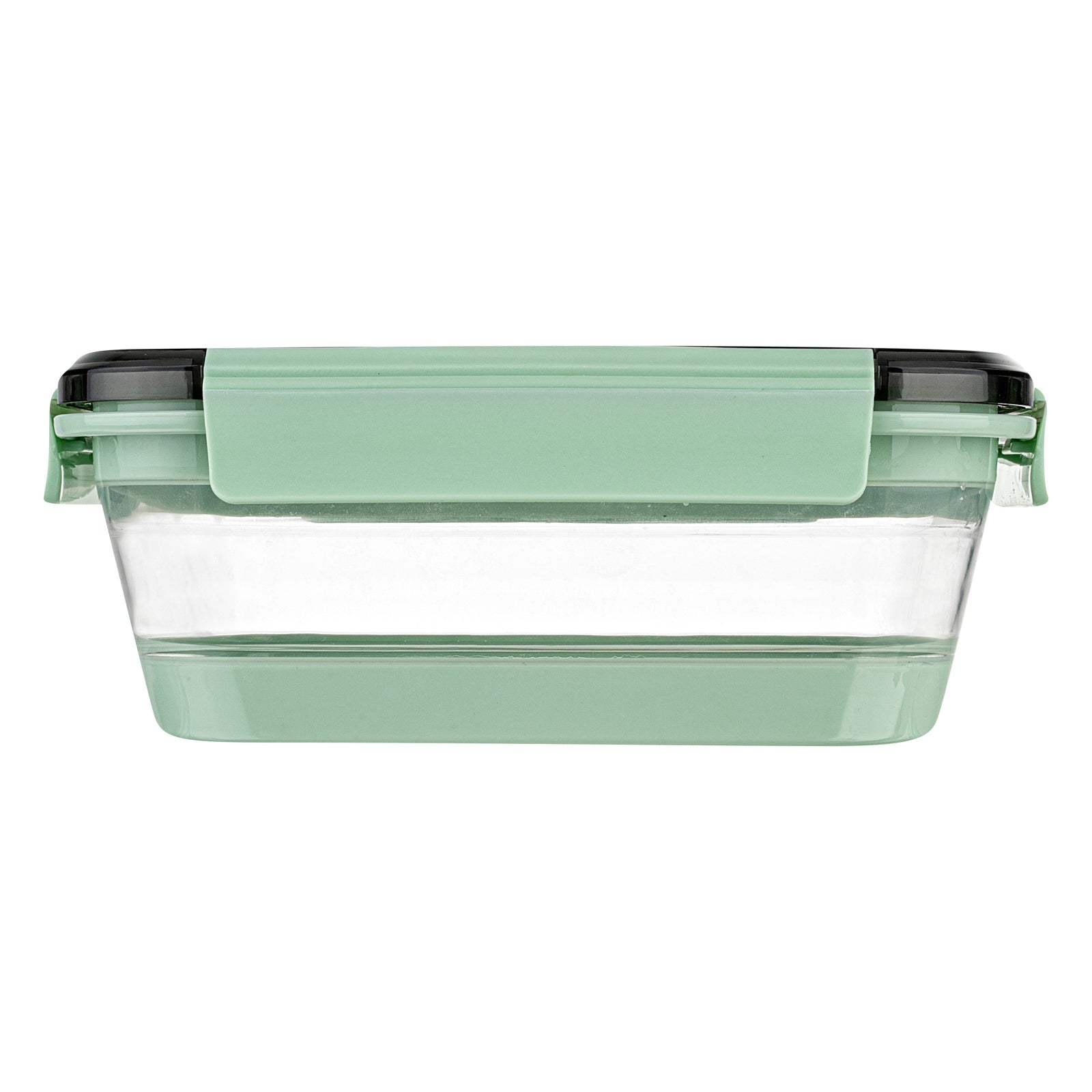 Fresh Hero 40 oz Green Plastic Airtight Food Storage Container - with Vented Lid, Collapsible - 8 1/4" x 6" x 3" - 20 count box