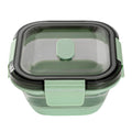 Fresh Hero 17 oz Green Plastic Airtight Food Storage Container - with Vented Lid, Collapsible - 5 1/2" x 5 1/2" x 2 3/4" - 1 count box