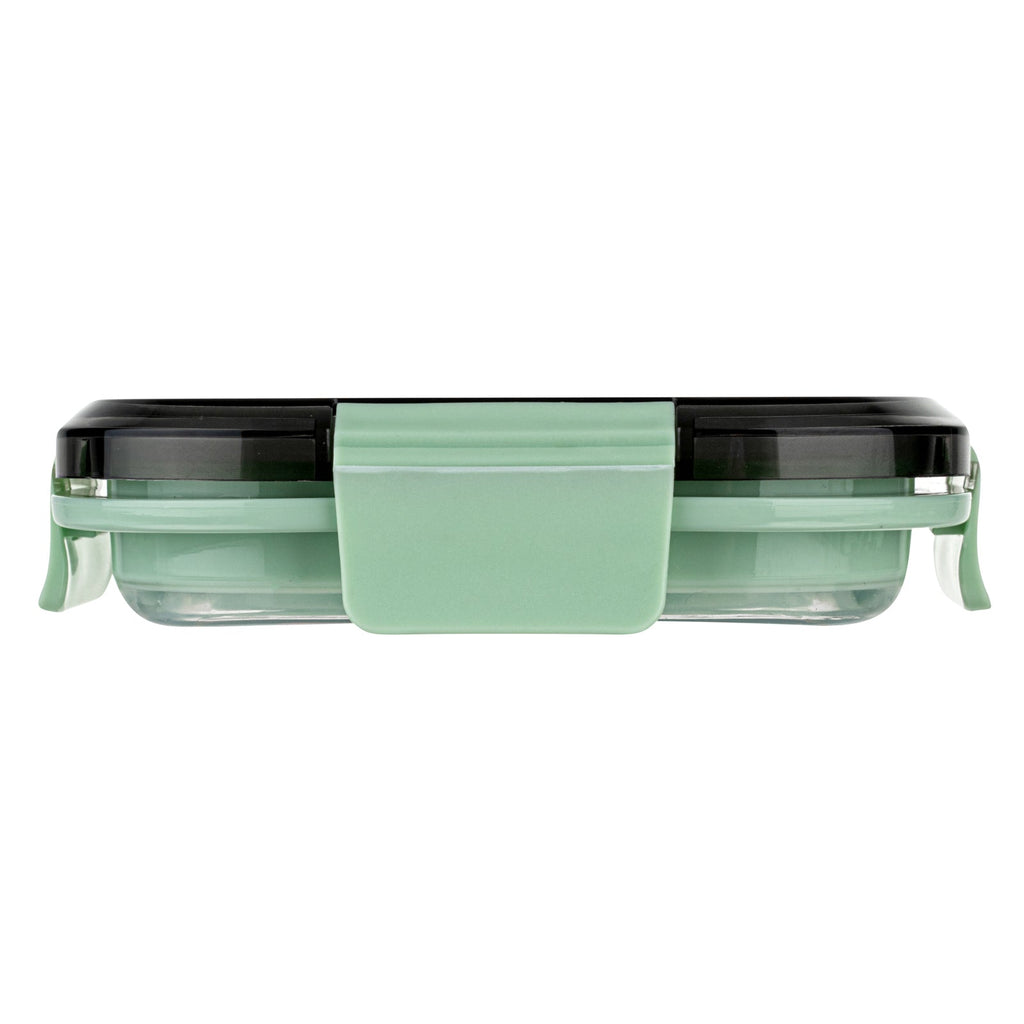 Fresh Hero 17 oz Green Plastic Airtight Food Storage Container - with Vented Lid, Collapsible - 5 1/2" x 5 1/2" x 2 3/4" - 1 count box
