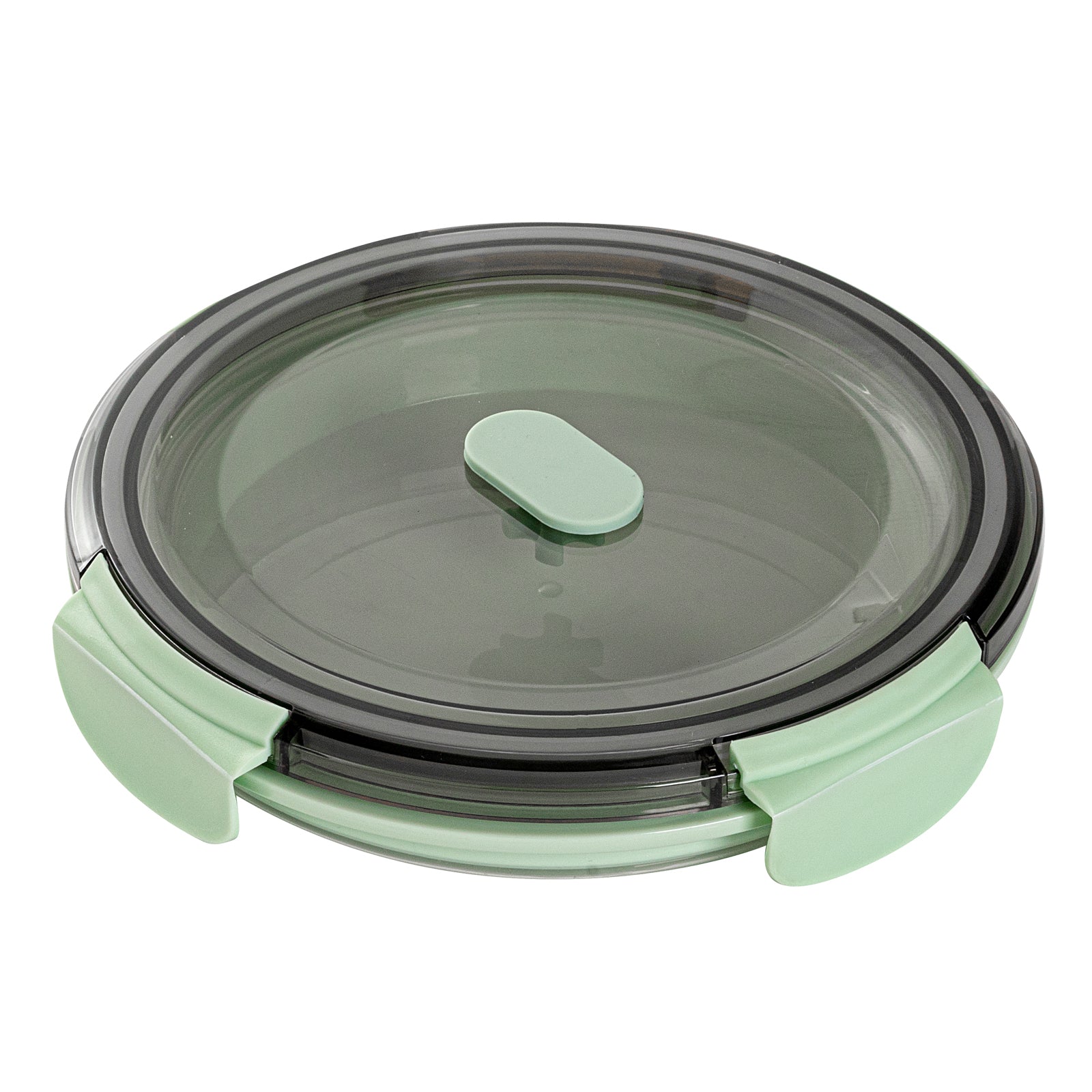 Fresh Hero 34 oz Green Plastic Airtight Food Storage Container - with Vented Lid, Collapsible - 7 1/4" x 7 1/4" x 3" - 1 count box