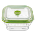 Fresh Hero 16 oz Green Silicone Airtight Food Storage Container - with Vented Lid, Collapsible - 5 1/4" x 5 1/4" x 2 3/4" - 1 count box