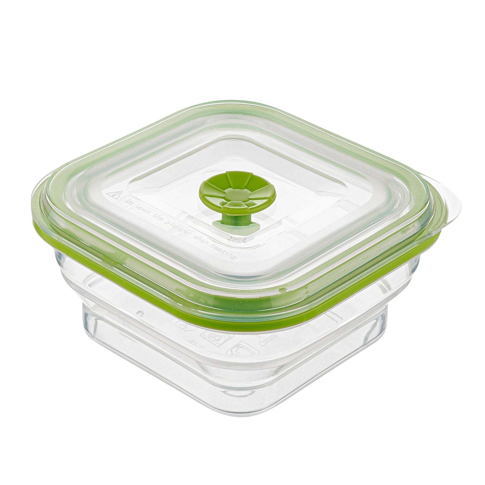 Fresh Hero 16 oz Green Silicone Airtight Food Storage Container - with Vented Lid, Collapsible - 5 1/4" x 5 1/4" x 2 3/4" - 1 count box
