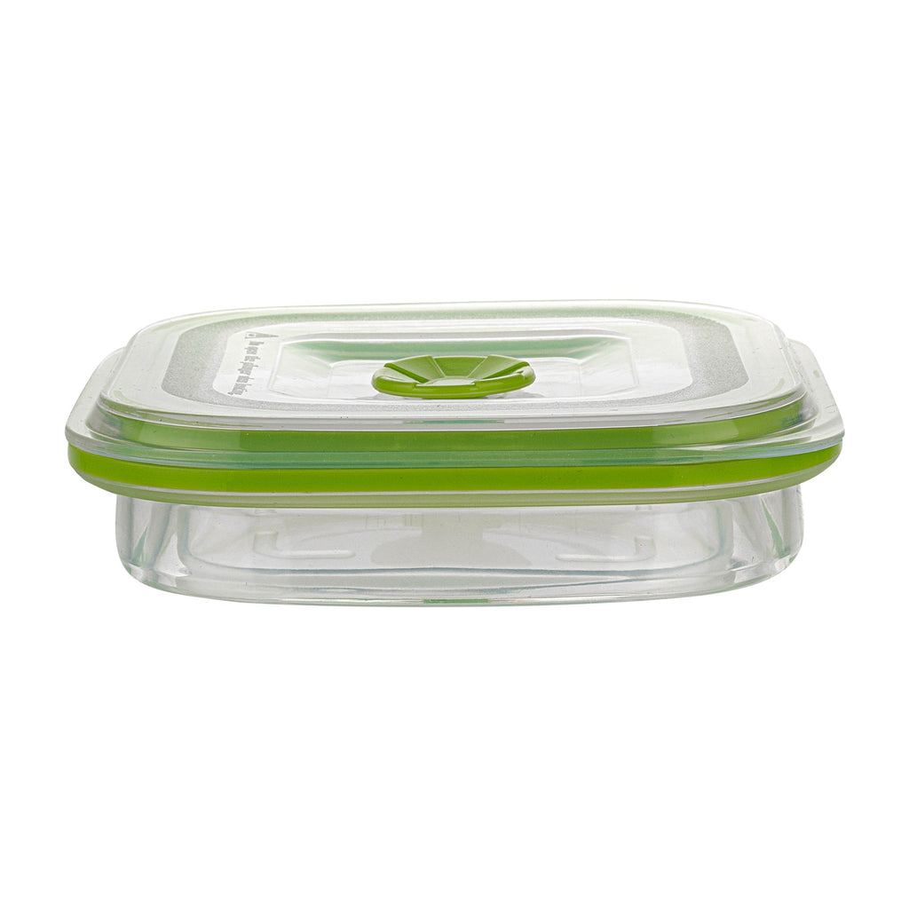Fresh Hero 16 oz Green Silicone Airtight Food Storage Container - with Vented Lid, Collapsible - 5 1/4" x 5 1/4" x 2 3/4" - 1 count box