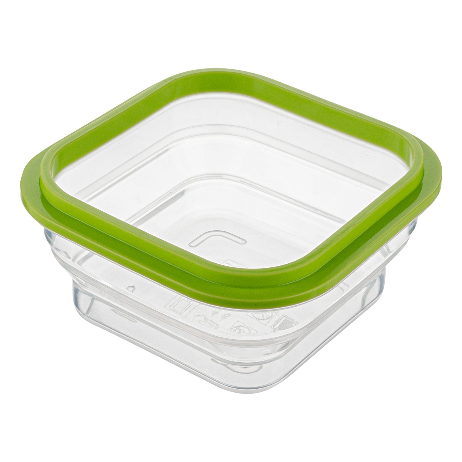 Fresh Hero 16 oz Green Silicone Airtight Food Storage Container - with Vented Lid, Collapsible - 5 1/4" x 5 1/4" x 2 3/4" - 20 count box