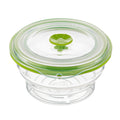 Fresh Hero 16 oz Green Silicone Airtight Food Storage Container - with Vented Lid, Collapsible - 5 3/4" x 5 3/4" x 2 3/4" - 1 count box