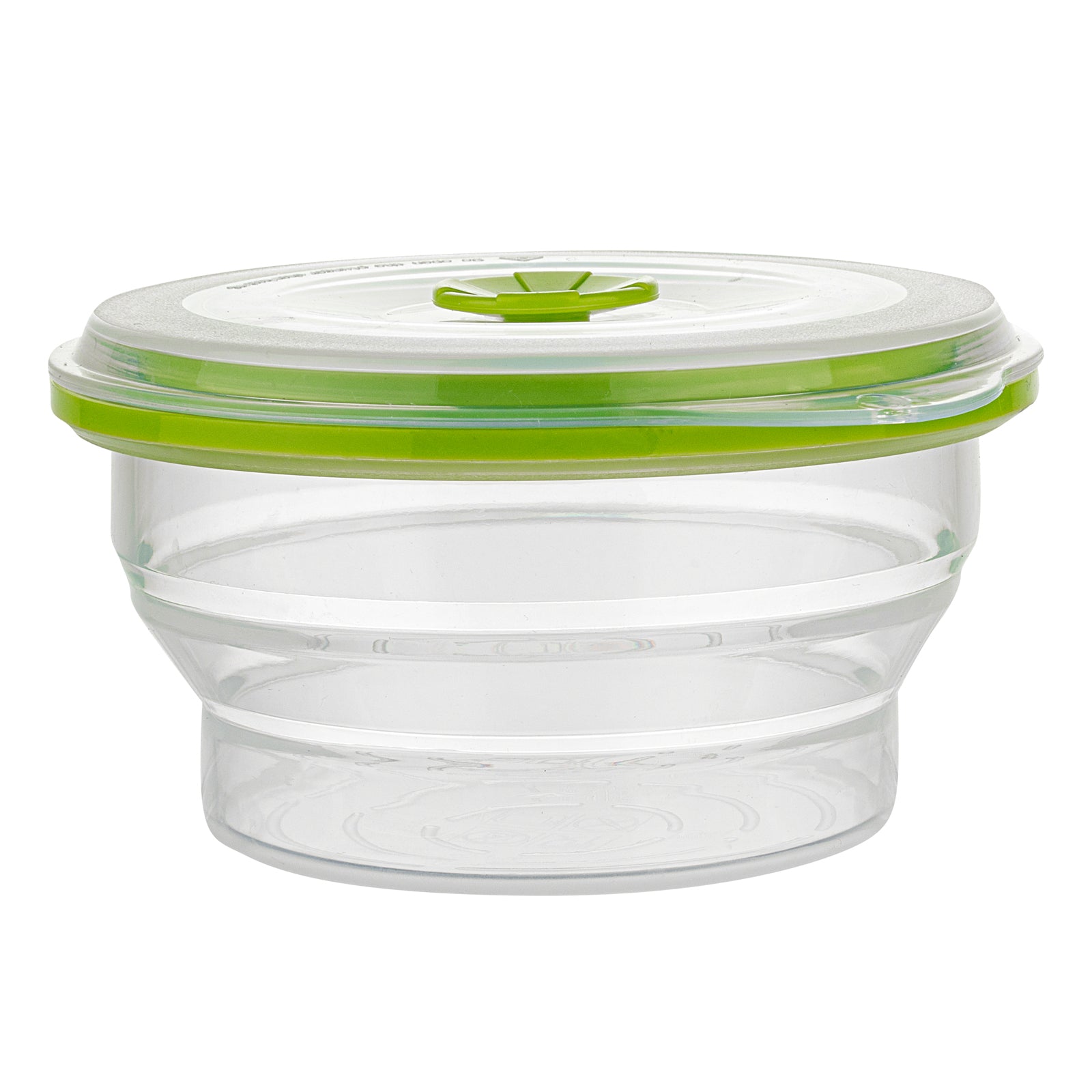 Fresh Hero 16 oz Green Silicone Airtight Food Storage Container - with Vented Lid, Collapsible - 5 3/4" x 5 3/4" x 2 3/4" - 20 count box