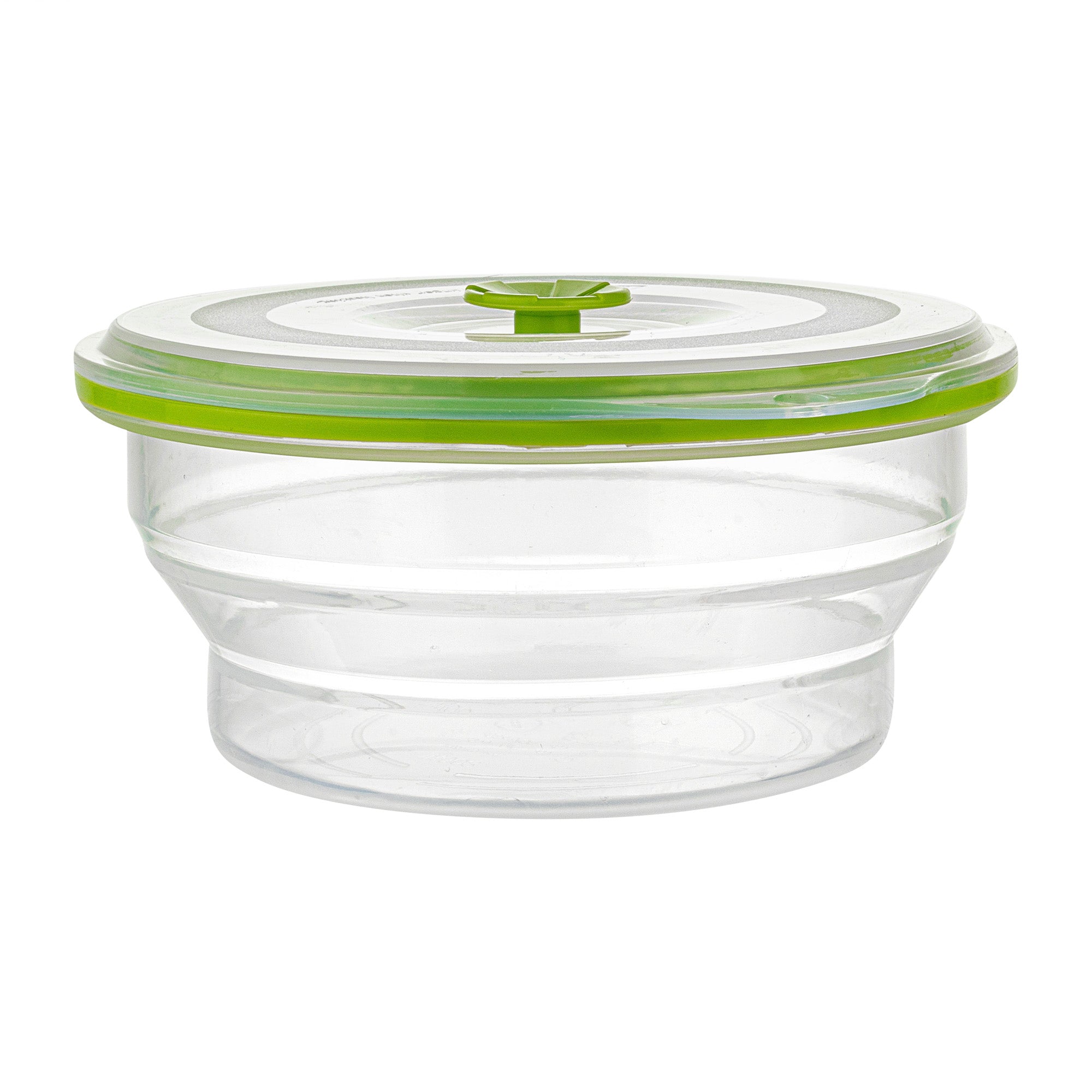 Fresh Hero 31 oz Green Silicone Airtight Food Storage Container - with Vented Lid, Collapsible - 7" x 7" x 3" - 1 count box