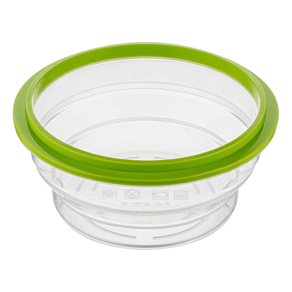 Fresh Hero 31 oz Green Silicone Airtight Food Storage Container - with Vented Lid, Collapsible - 7" x 7" x 3" - 1 count box