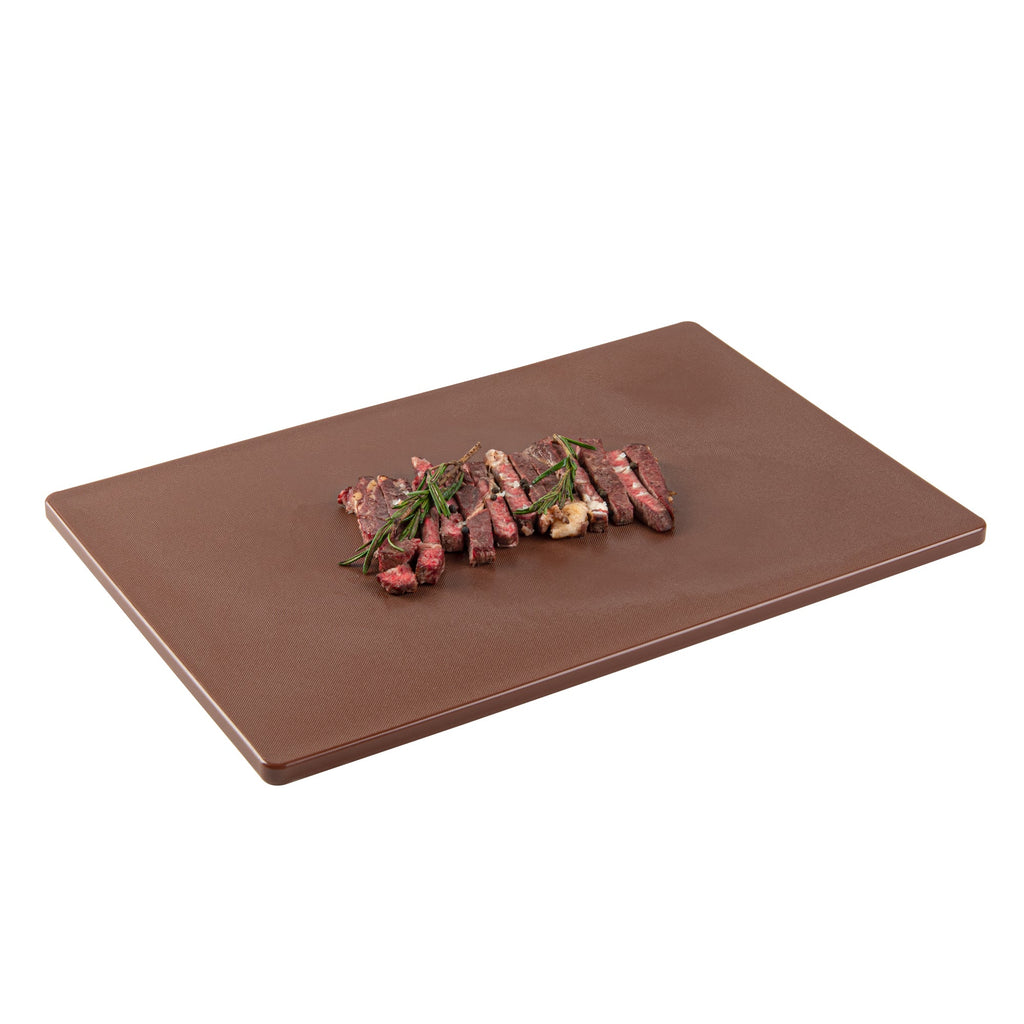 Chef 101 Brown Plastic Cutting Board - 18" x 12" - 1 count box