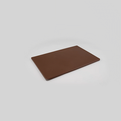Chef 101 Brown Plastic Cutting Board - 18" x 12" - 1 count box