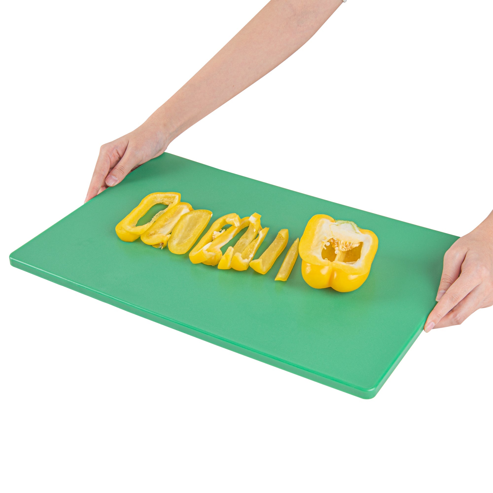 Chef 101 Green Plastic Cutting Board - 18" x 12" - 1 count box