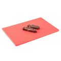 Chef 101 Red Plastic Cutting Board - 18" x 12" - 10 count box