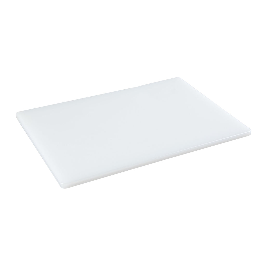 Chef 101 White Plastic Cutting Board - 18" x 12" x 1/2" - 10 count box