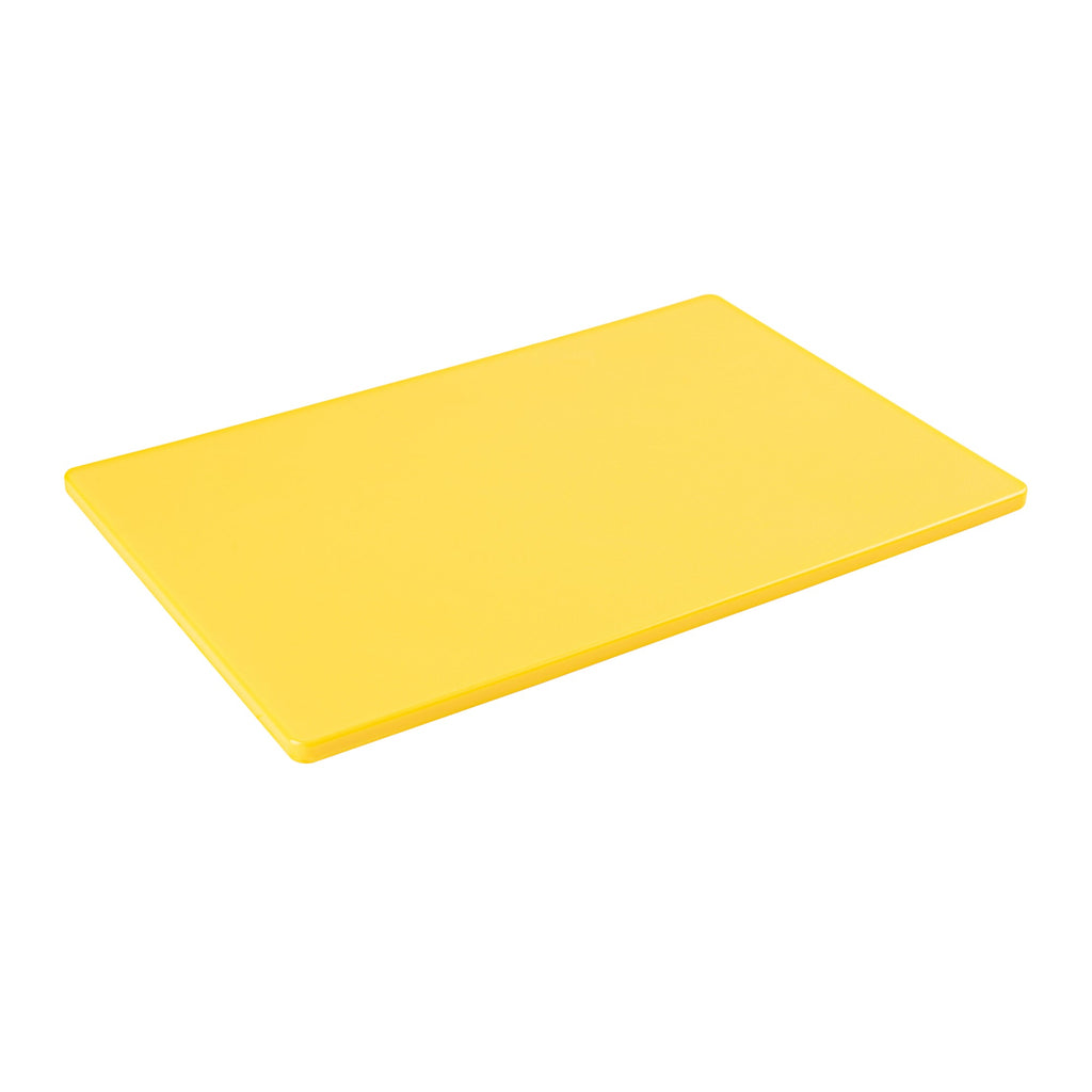 Chef 101 Yellow Plastic Cutting Board - 18" x 12" - 1 count box