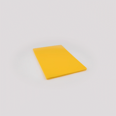 Chef 101 Yellow Plastic Cutting Board - 18" x 12" - 1 count box