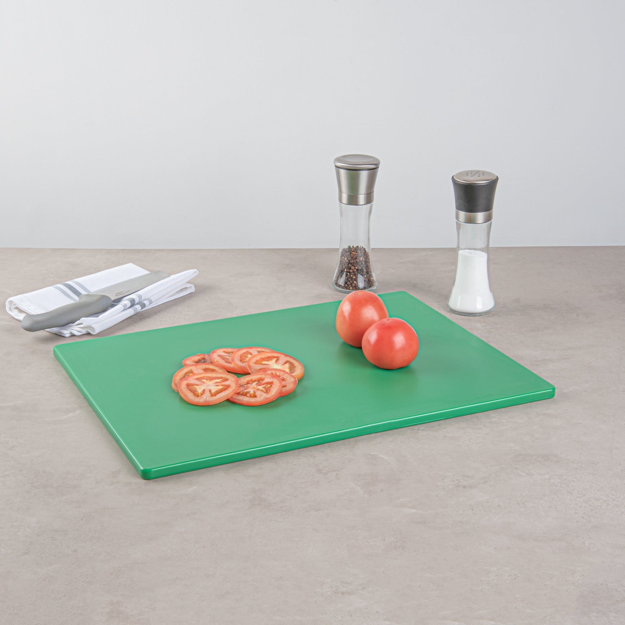 Chef 101 Green Plastic Cutting Board - 20" x 15" - 1 count box