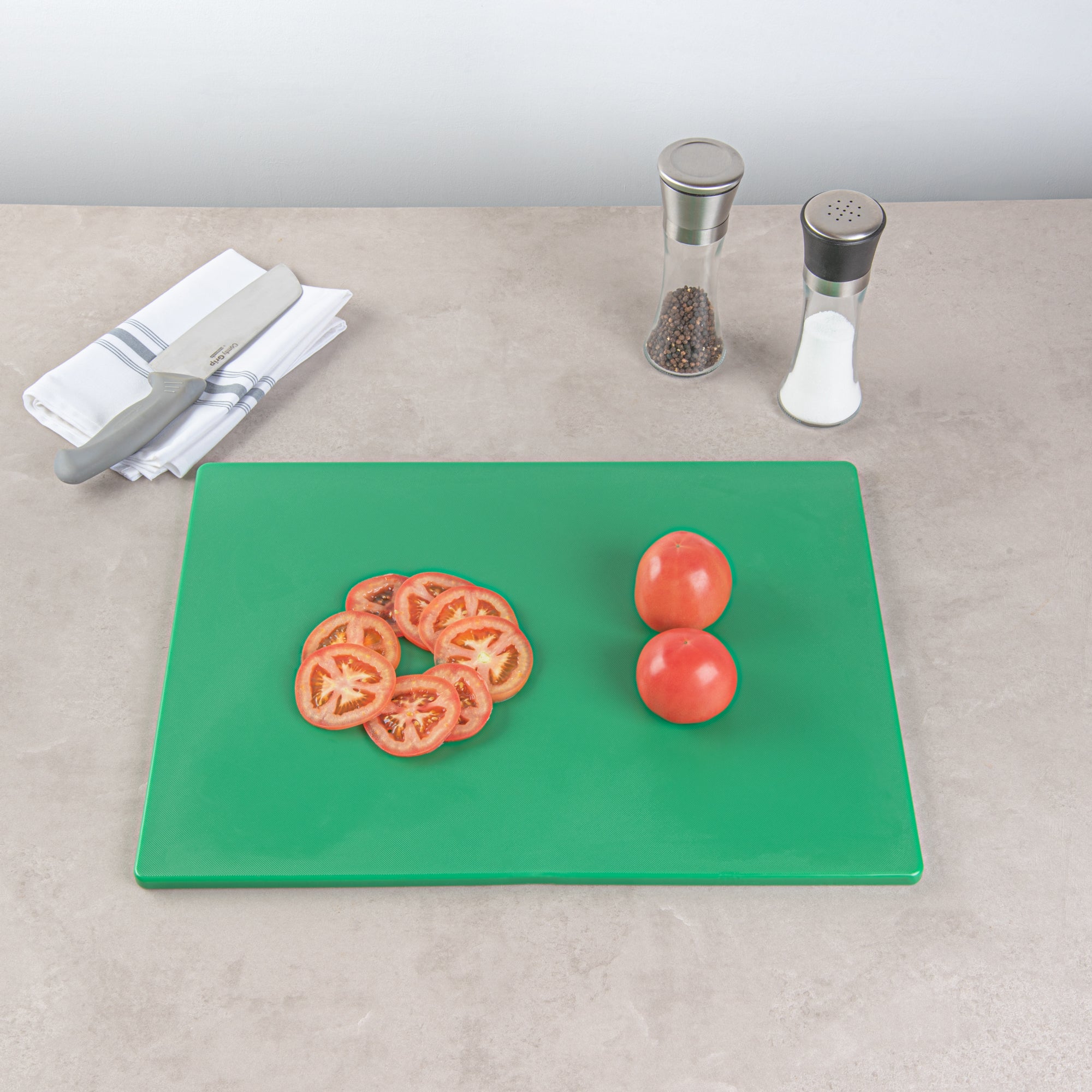 Chef 101 Green Plastic Cutting Board - 20" x 15" - 1 count box