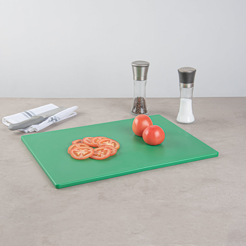 Chef 101 Green Plastic Cutting Board - 20" x 15" - 10 count box