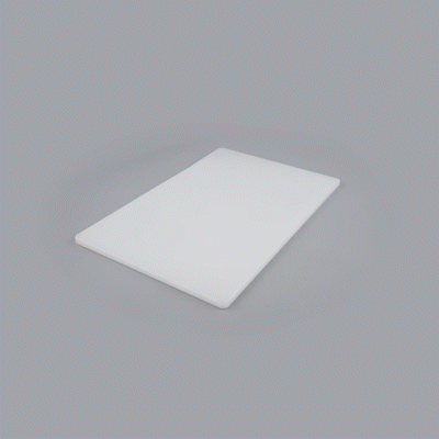 Chef 101 White Plastic Cutting Board - 20" x 15" x 1/2" - 1 count box