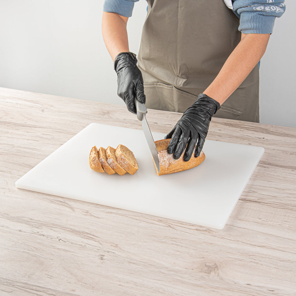 Chef 101 White Plastic Cutting Board - 20" x 15" x 1/2" - 1 count box