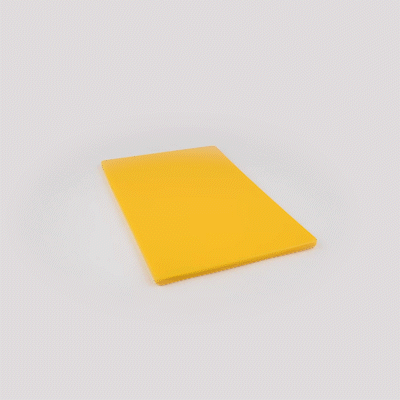 Chef 101 Yellow Plastic Cutting Board - 20" x 15" - 1 count box