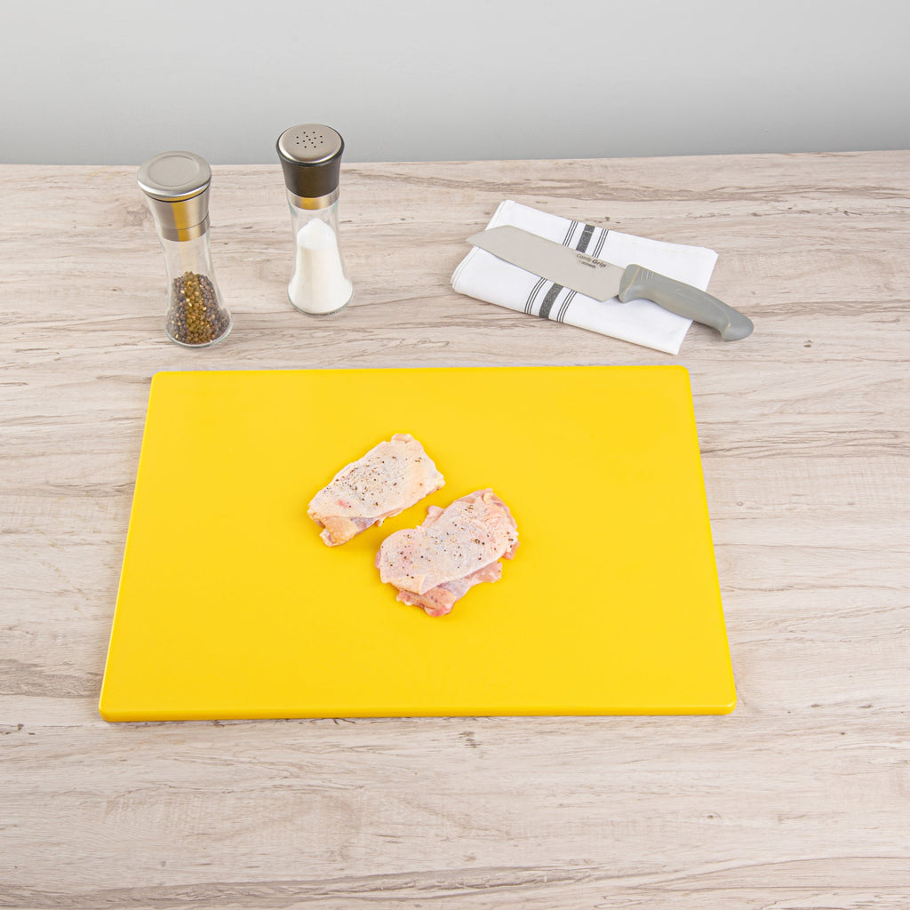 Chef 101 Yellow Plastic Cutting Board - 20" x 15" - 1 count box