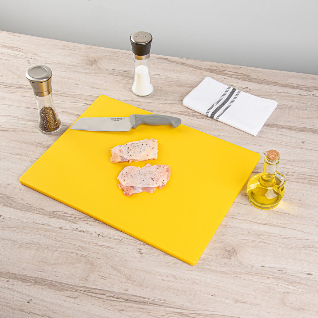 Chef 101 Yellow Plastic Cutting Board - 20" x 15" - 1 count box