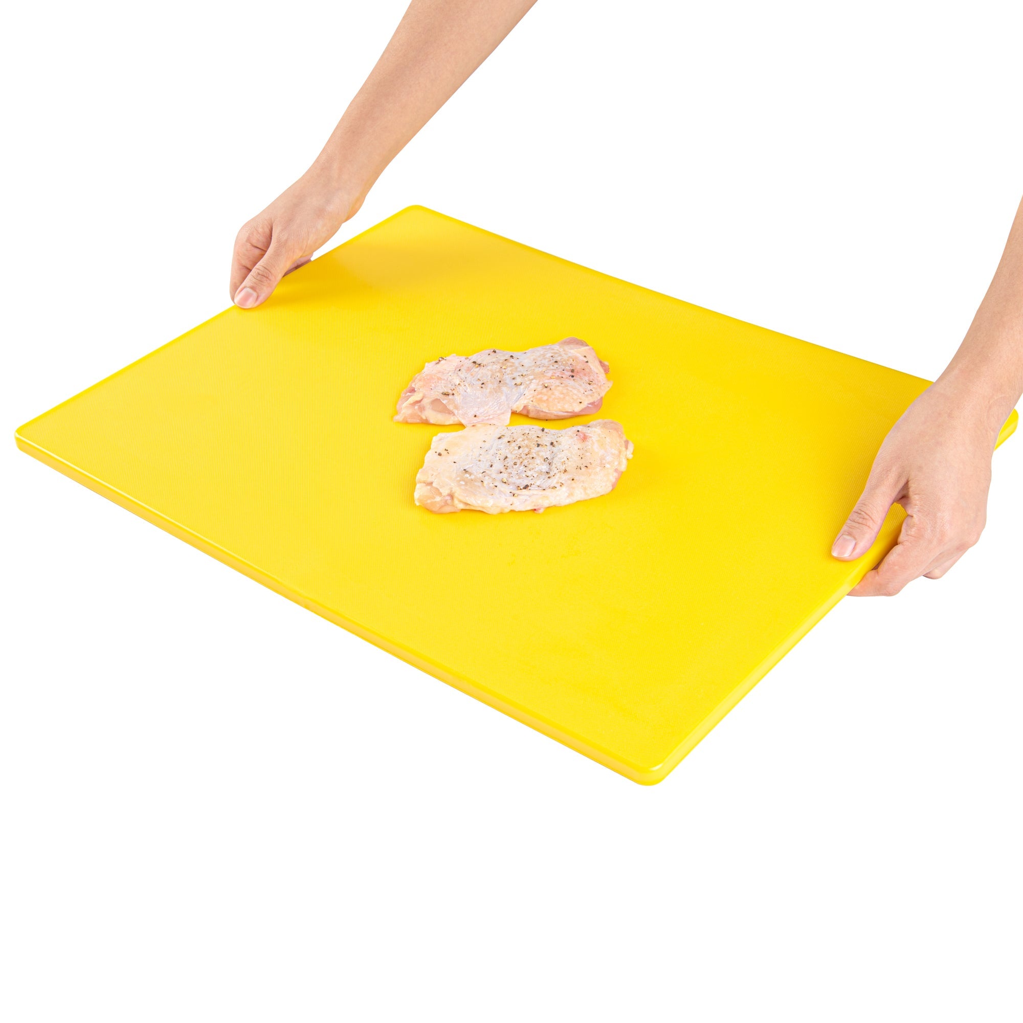 Chef 101 Yellow Plastic Cutting Board - 20" x 15" - 10 count box