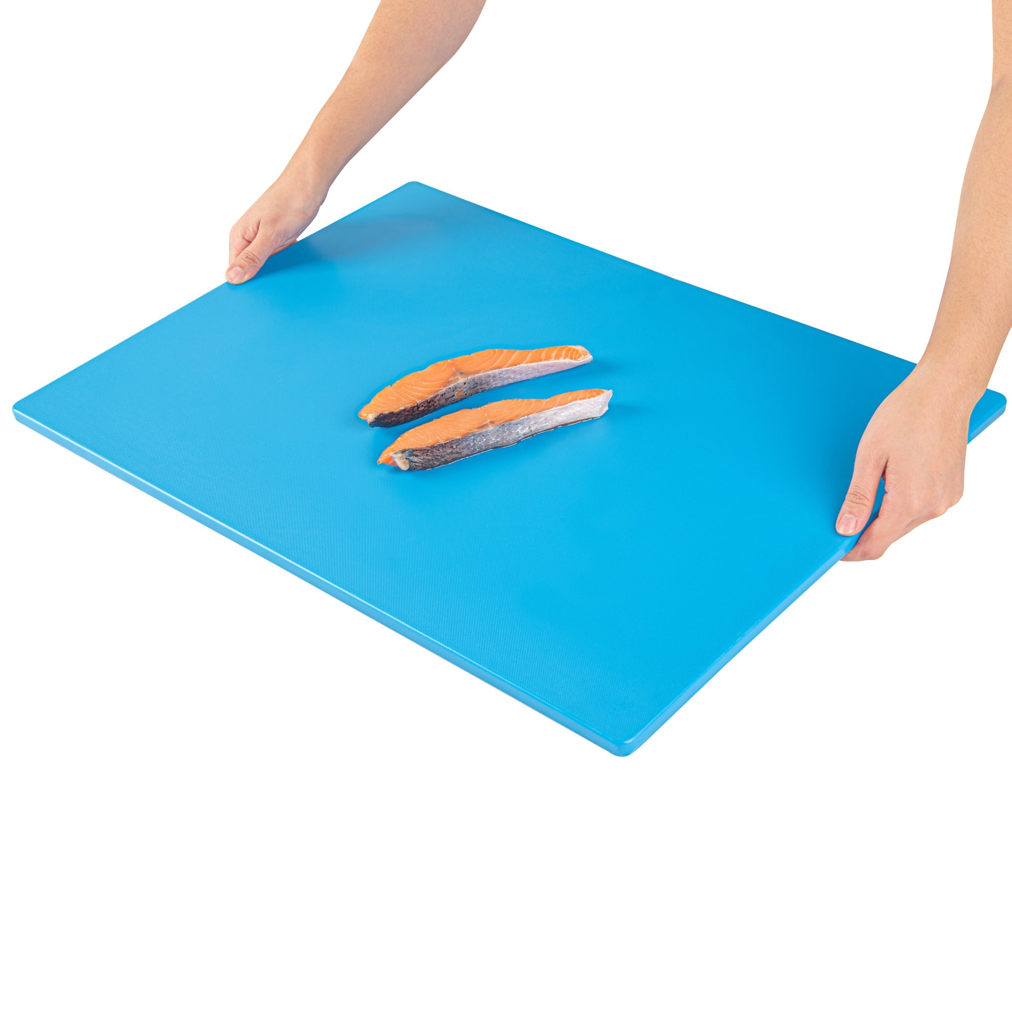 Chef 101 Blue Plastic Cutting Board - 24" x 18" - 1 count box