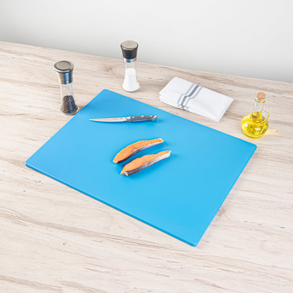 Chef 101 Blue Plastic Cutting Board - 24" x 18" - 1 count box