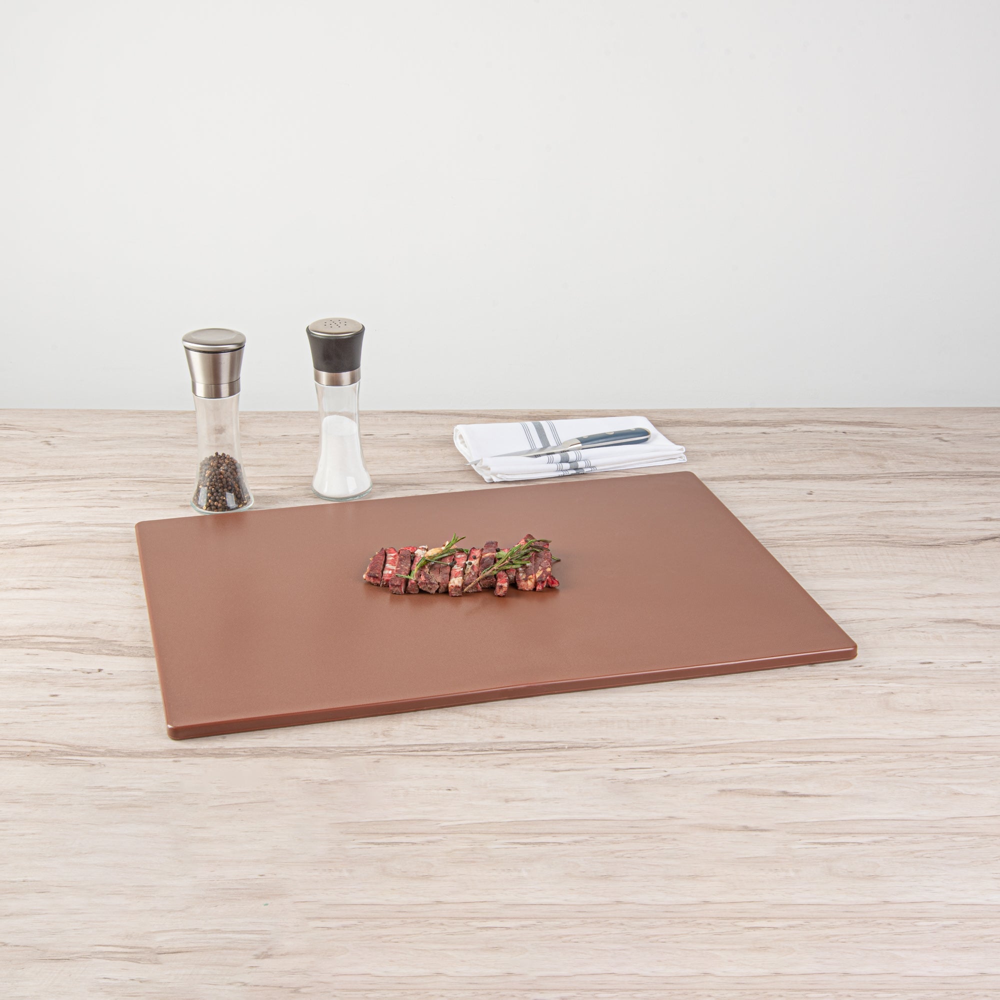 Chef 101 Brown Plastic Cutting Board - 24" x 18" - 1 count box